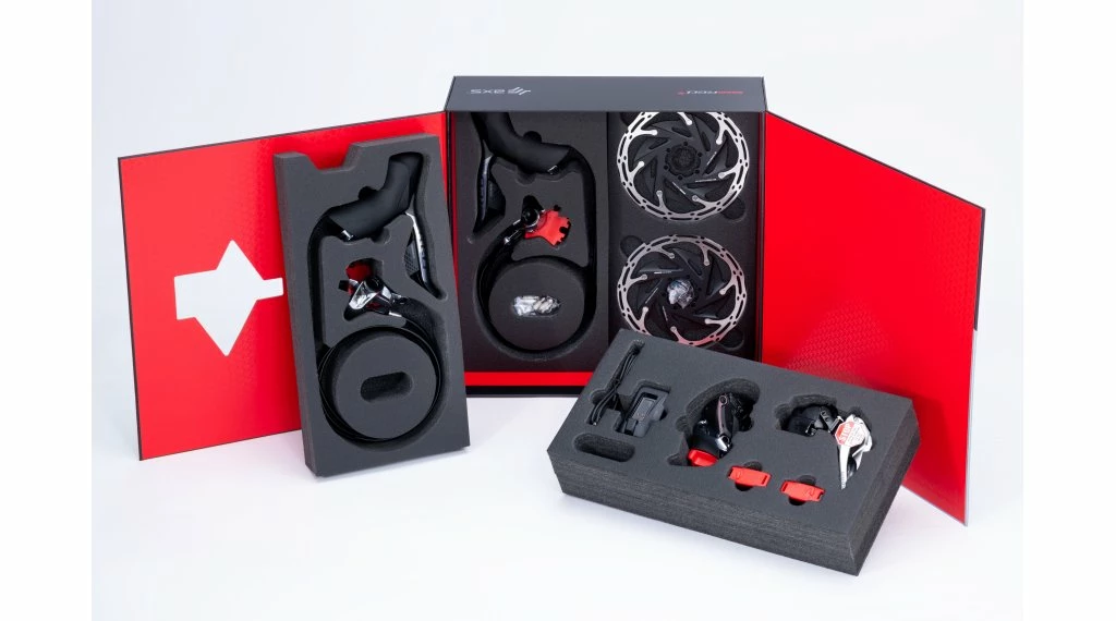 SRAM Red ETap AXS HRD PM 6-trous 1x Schaltgruppen Set 3 SRAM Red ETap AXS HRD PM 6-trous 1x Schaltgruppen Set